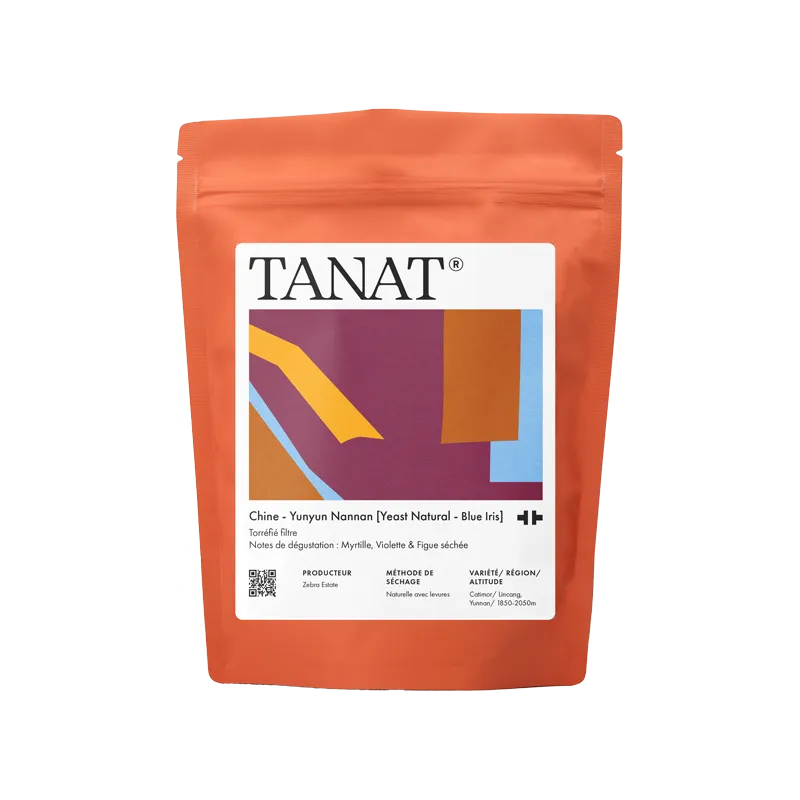 200g Packung Kaffeebohnen TANAT China Yunyun Nannan yeast natural Blue Iris Filter