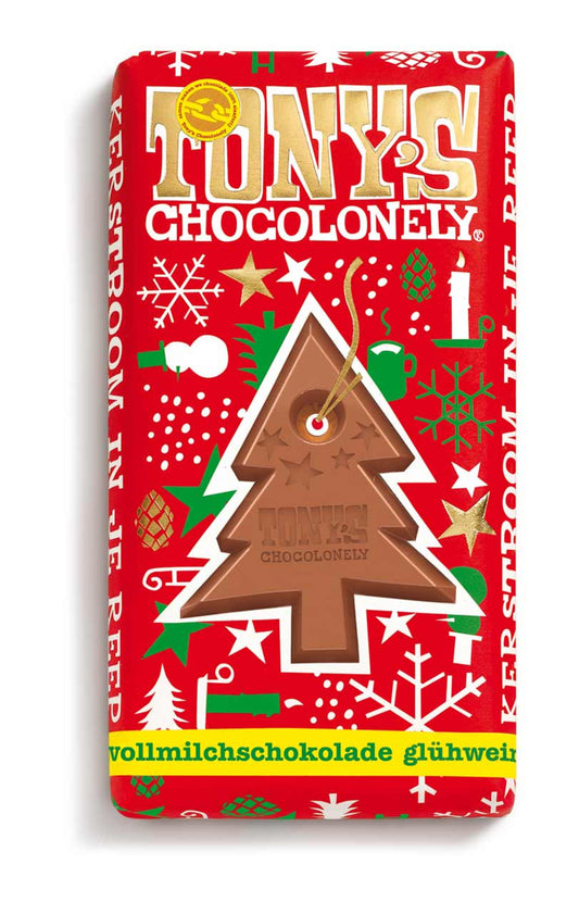 TONY`S CHOCOLONELY | Vollmilchschokolade mit Glühwein-Geschmack 180g Tafel | Schokolade kaufen