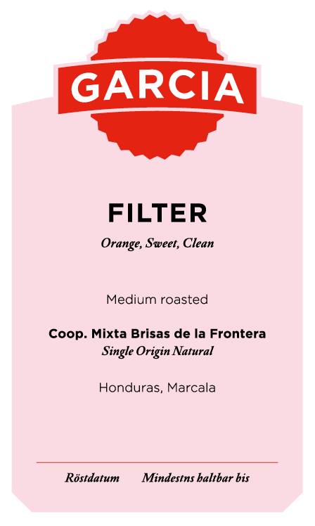 GARCIA Filter Roast 1kg | Natural Honduras | Orange, Sweet, Clean