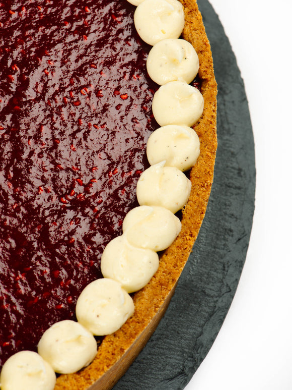 HIMBEER SCHMAND KUCHEN | HIMBEERKUCHEN | rund